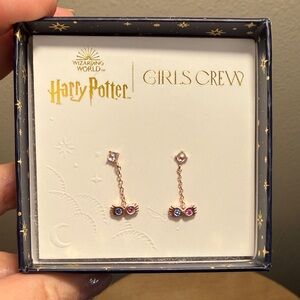 Girls Crew Harry Potter Luna Lovegood Earrings - Rose Gold and Multicolor